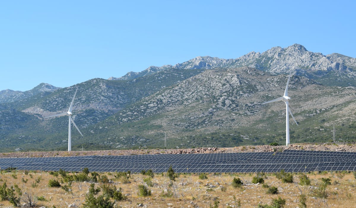 Renewable energy installation. carbon neutral cleaning context